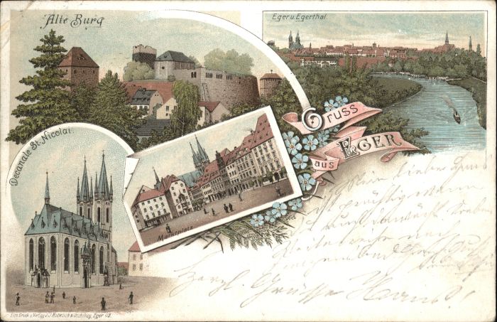 Eger Cheb Tschechien Eger Alte Burg  St Nicolai Marktplatz