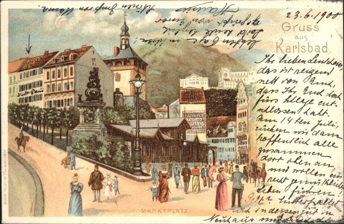 Karlsbad Eger Karlsbad_Böhmen Marktplatz