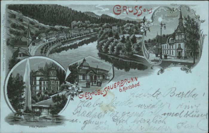 Giesshuebl-Sauerbrunn Tschechien Villa Mattoni Trinkhalle Heinrichshof