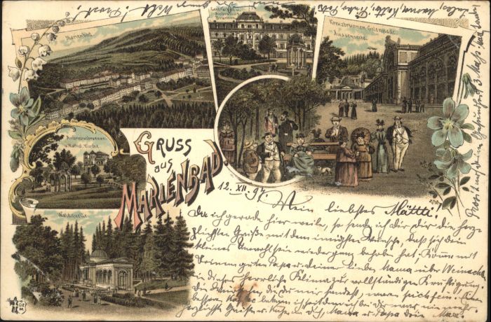 Marienbad Tschechien Boehmen Marienbad Kirche Waldquelle Kreuzbrunne