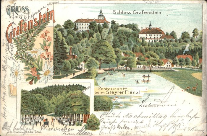 Grafenstein Grottau Schloss Grafenstein Restaurant beim Ste