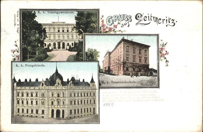 Leitmeritz Litomerice Nordboehmen Leitmeritz Gymnasium Post