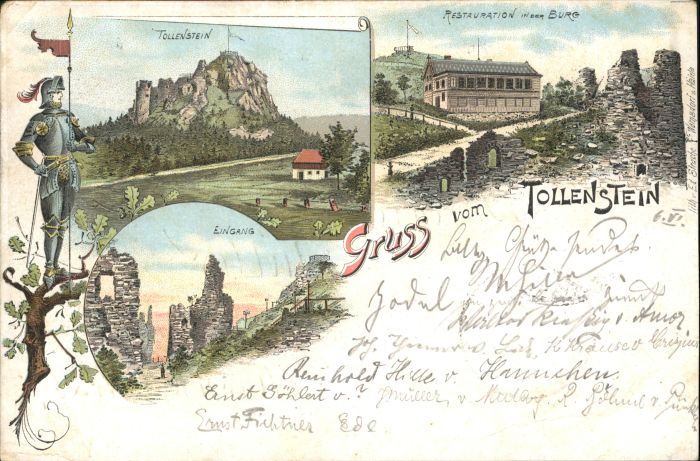 Tollenstein Tolstejn Restaurant Burg