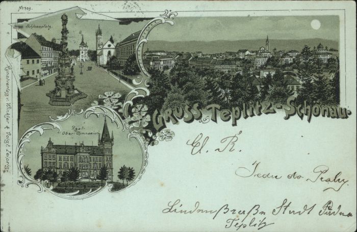 Teplitz-Schoenau Teplice Teplitz-Schönau Gymnasium Schlossplatz