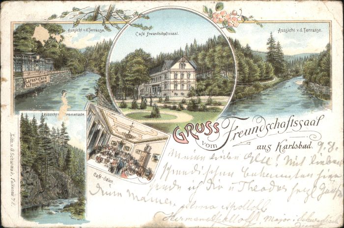 Karlsbad Eger Karlsbad_Böhmen Cafe Freundschaftssaal