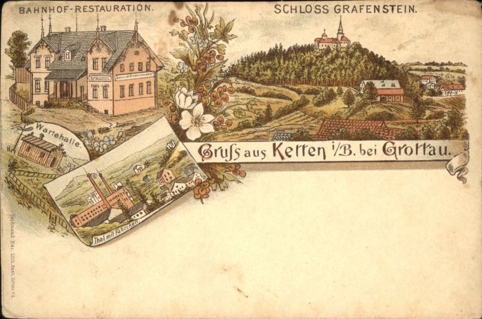 Ketten Boehmen chloss Greiffenstein Bahnhof Restaurant