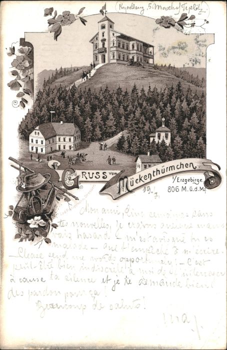 Graupen Erzgebirge Graupen [Stempelabschlag] Mückenttürmch