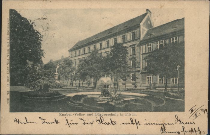 Pilsen Plzen Czechia Pilsen Knaben Vokls Bürgerschule