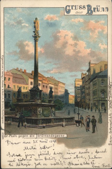 Bruenn Brno Brünn Ferdinandsgasse Säule x