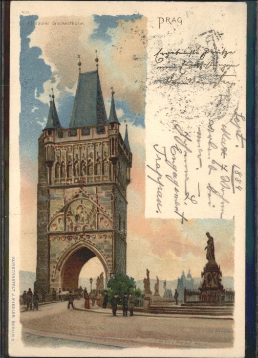 Prag Prahy Prague Prag Böhmen Bruckenturm
