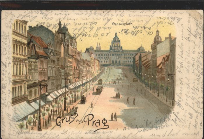 Prag Prahy Prague Prag Böhmen Wenzelsplatz Kutsche