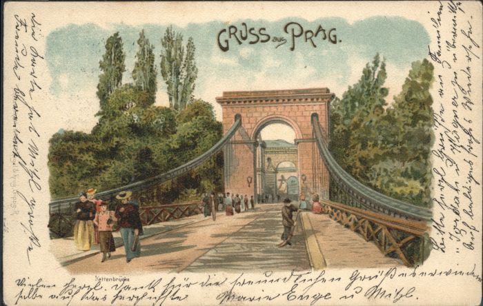 Prag Prahy Prague Prag Böhmen Kettenbrücke x