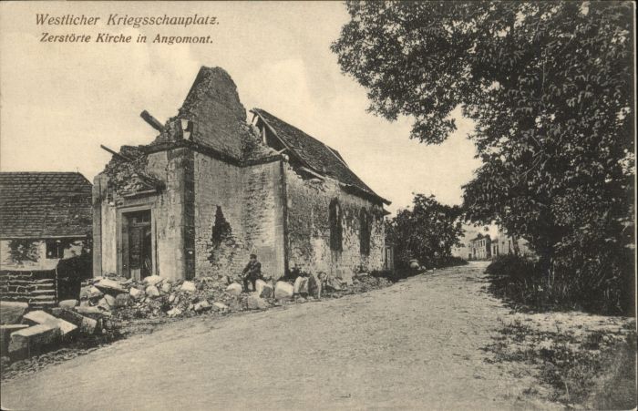 Angomont Zerstörte Kirche