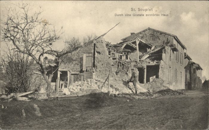 Saint-Souplet Zerstörtes Haus