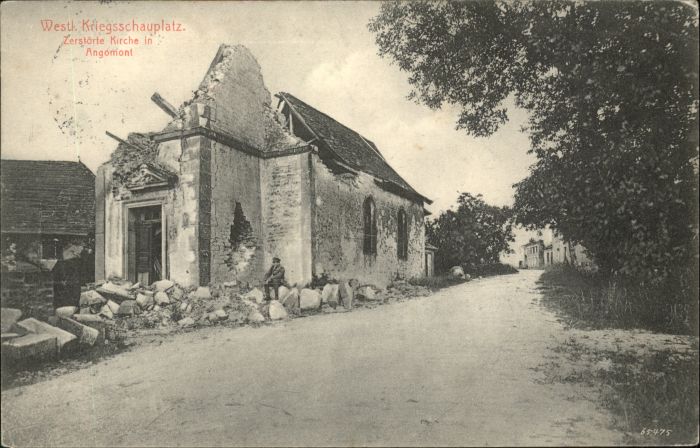 Angomont Zerstörte Kirche
