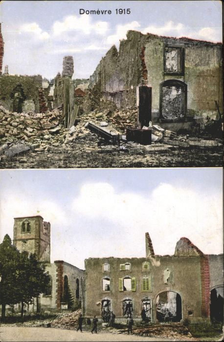 Domevre-en-Haye 1915 Ruinen Zerstörung