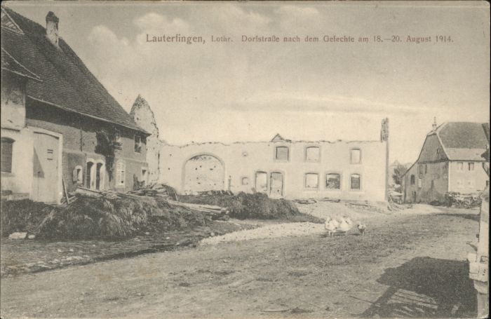 Loudrefing Dorfstrasse Gefechte Gänse