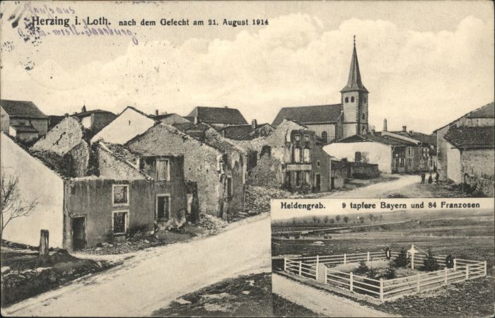 Hertzing Heldengrab tapfere Bayern Franzosen Kir