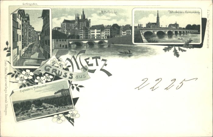 Metz  57 Moselle Metz Gerbergraben Mittelbrücke Garnisio