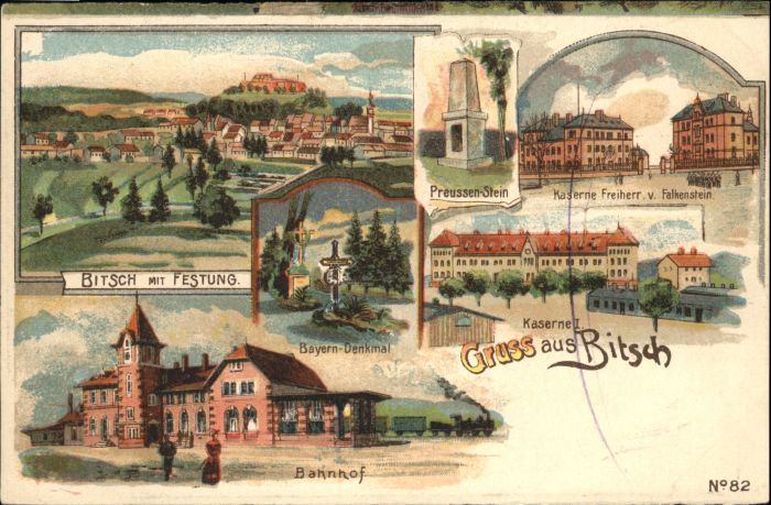 Bitsch Lothringen Bitsch Festung Preussen Stein Kaserne F