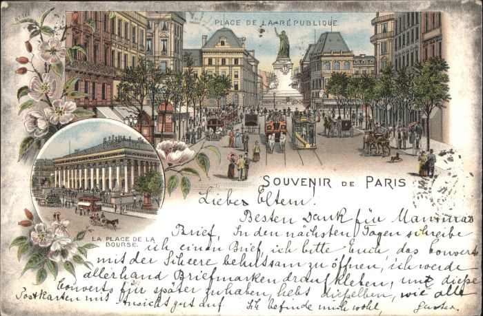 Paris Place La Repubique Place Bourse