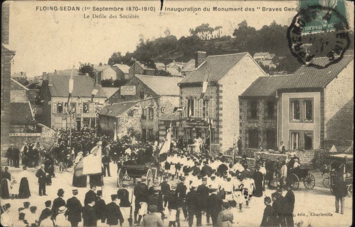 Floing Ardennes Sedan Inauguration Monument Braves Gens