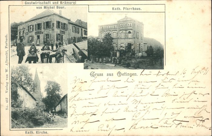 Oetingen Gastwirtschaft Krämerei Pfarrhaus Kirch