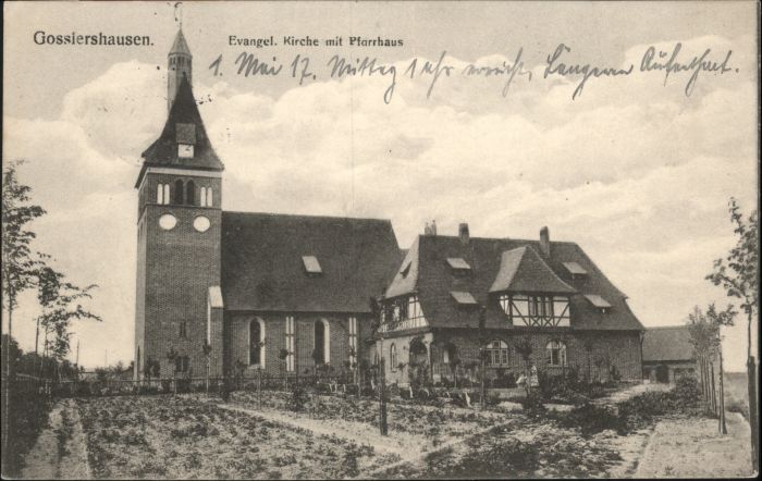 Gosslershausen Westpreussen Gosslershausen Kirche Pfarrhaus
