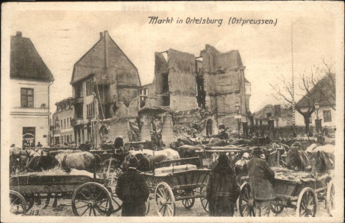 Ortelsburg Ostpreussen Markt Zerstörung