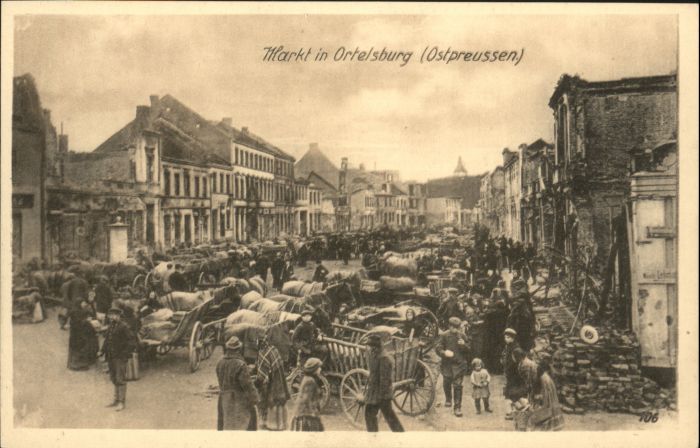 Ortelsburg Ostpreussen Markt Zerstörung