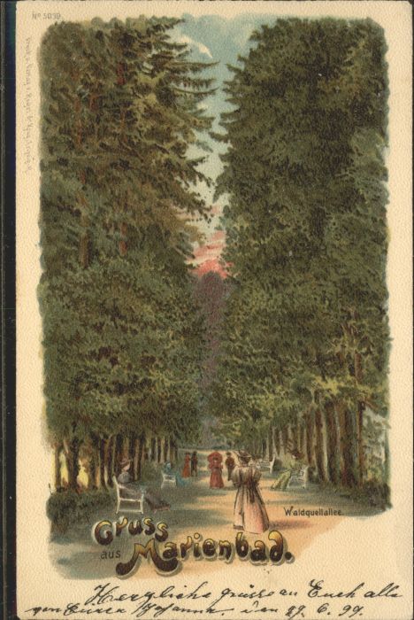 Marienbad Tschechien Boehmen Marienbad Waldquellallee