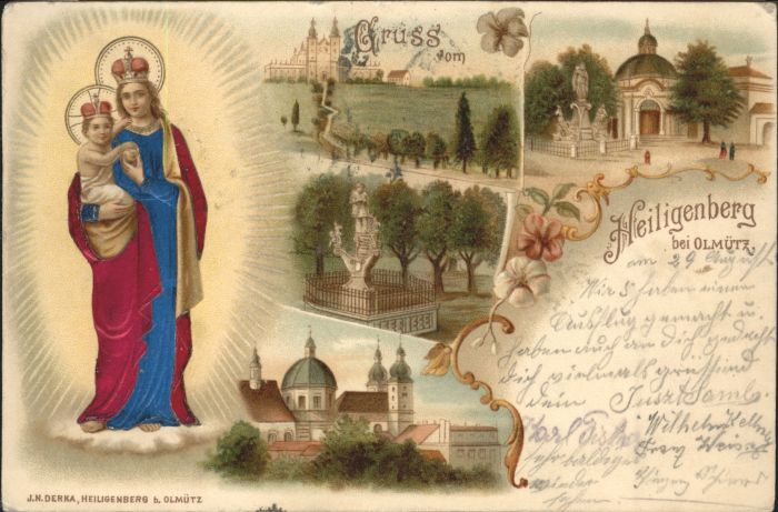 Olmuetz Olomouc Heiligenberg bei Olmütz Prägedruck x