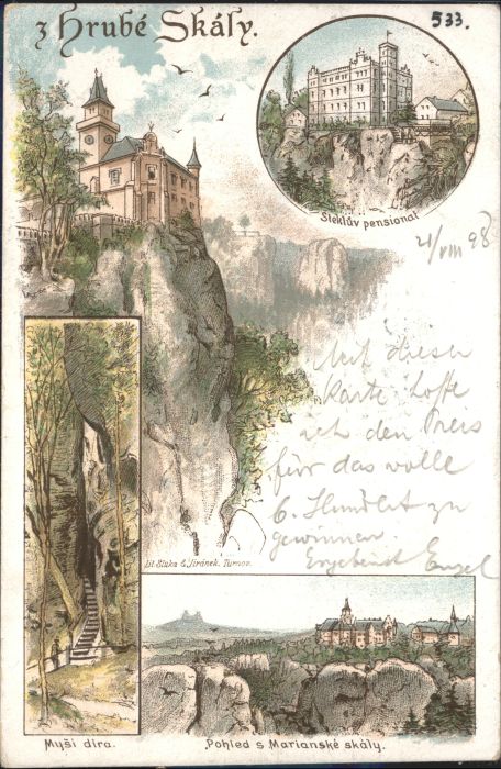 Hrube Skaly Stekluv Pensionat Mysi Dira Marianske S