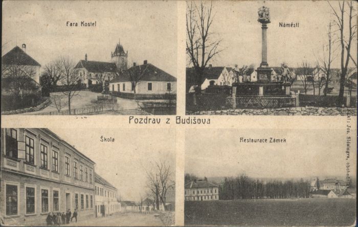 Budisova Kostel Namesti Skola Schule Restaurace
