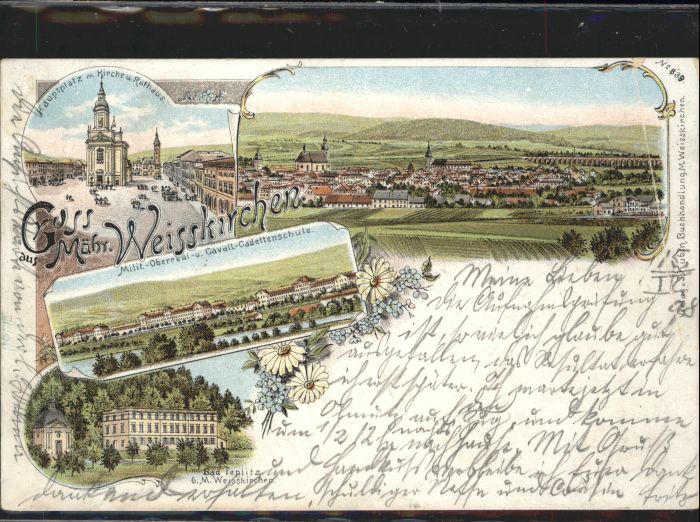 Maehrisch-Weisskirchen auptplatz Kirche Rathaus Kadettenschule