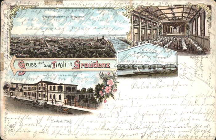 Graudenz Westpreussen Graudenz Tivoli Eisenbahnbrücke