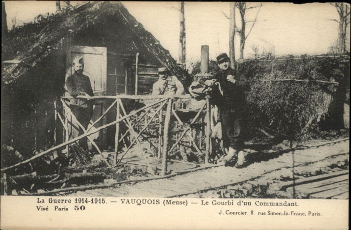 Vauquois Meuse Gourbi Commandant