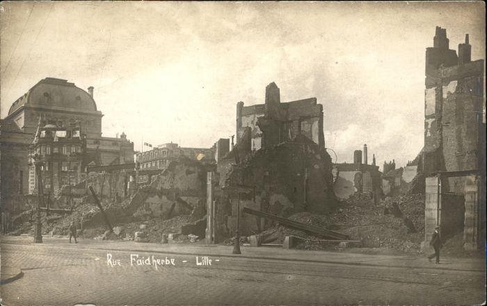 Lille Nord Lille Rue Faidherbe Zerstörung