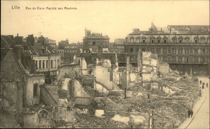 Lille Nord Lille Rue Vieux Marche Moutons Zerstöru