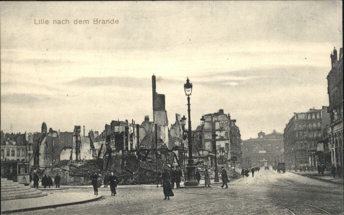 Lille Nord Lille Brand Zerstörung
