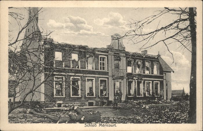 Mericourt Pas-de-Calais Mericourt Schloss Zerstörung