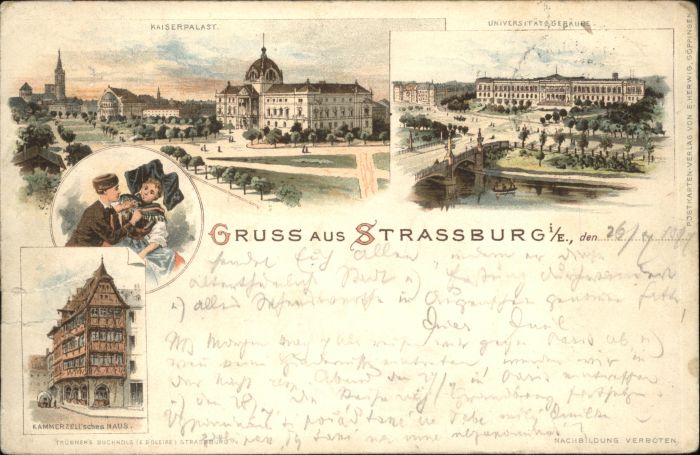 Strasbourg Alsace Strassburg_Elsass Kaiserpalast Tracht K
