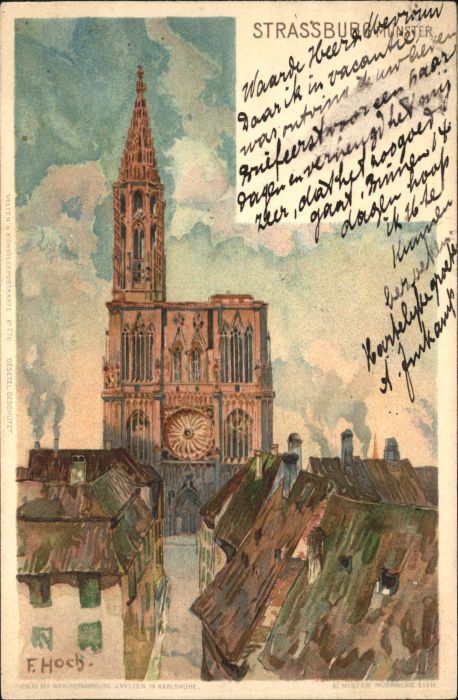Strasbourg Alsace Strassburg_Elsass Münster Künstler F. H
