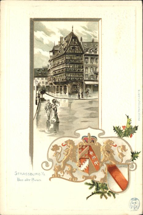 Strasbourg Alsace Strassburg_Elsass Alte Haus Wappen Präg