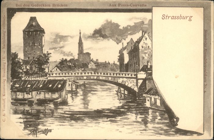 Strasbourg Alsace Strassburg_Elsass Gedeckte Brücken Pont