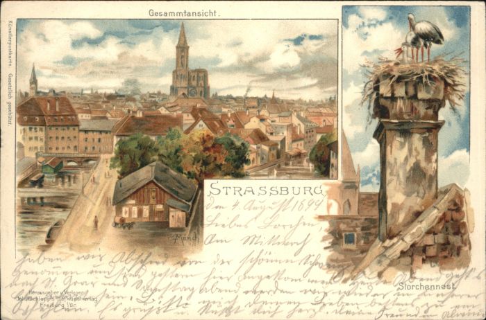 Strasbourg Alsace Strassburg_Elsass Künstler C. Münch Sto