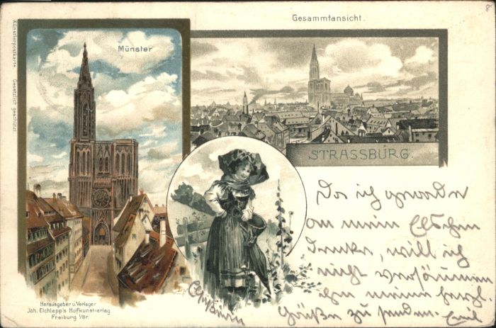 Strasbourg Alsace Strassburg_Elsass Münster Tracht Künstl