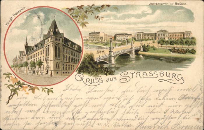 Strasbourg Alsace Strassburg_Elsass Postamt Universität B
