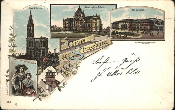 Strasbourg Alsace Strassburg_Elsass Münster Palais Bahnho