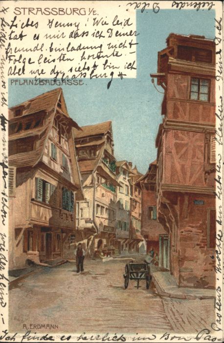 Strasbourg Alsace Strassburg_Elsass Künstler A. Erdmann P